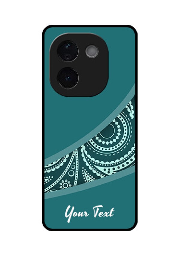 iQOO Z9s Pro 5G Custom Glass Phone CaseSemi Visible Floral Design