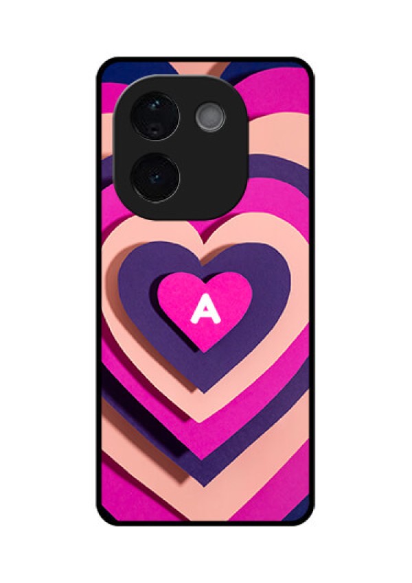 iQOO Z9s Pro 5G Custom Glass Phone CaseCute Heart Pattern Design