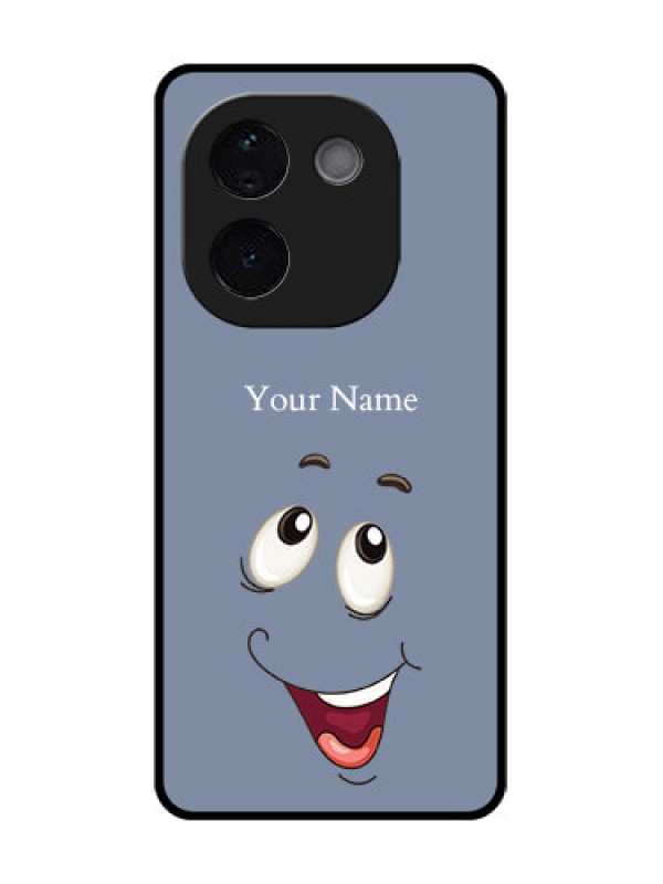 Custom iQOO Z9s Pro 5G Custom Glass Phone CaseLaughing Cartoon Face Design