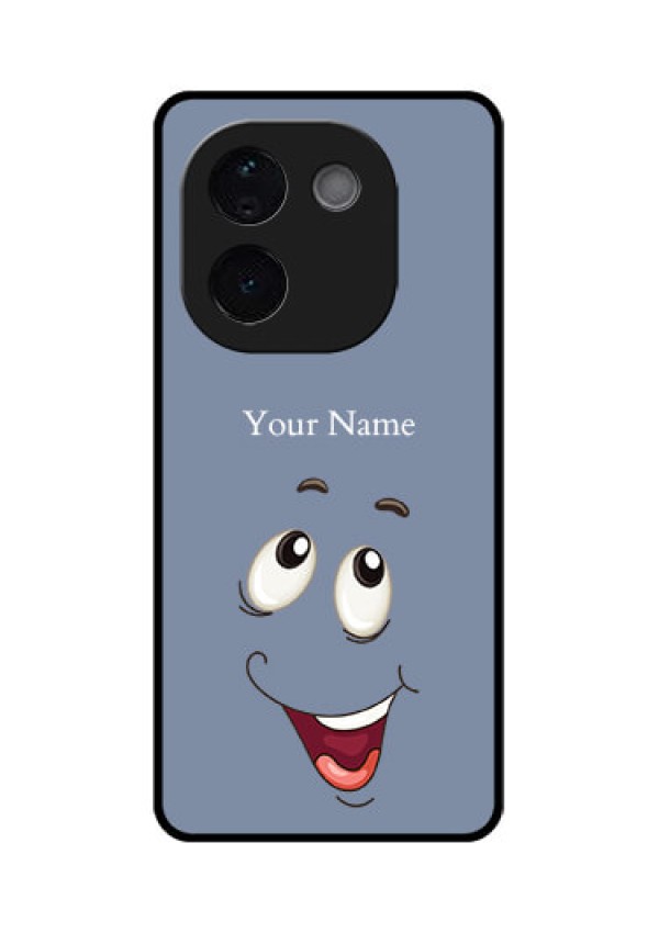 iQOO Z9s Pro 5G Custom Glass Phone CaseLaughing Cartoon Face Design