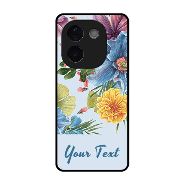iQOO Z9s Pro 5G Custom Glass Phone CaseStunning Watercolored Flowers Painting Design iQOO Z9s Pro 5G Custom Glass Phone CaseStunning Watercolored Flowers Painting Design