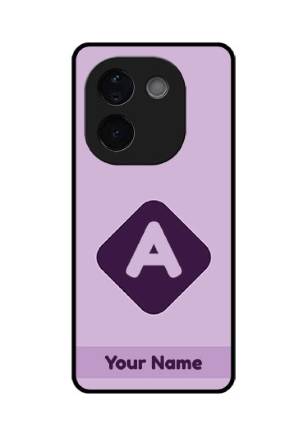 iQOO Z9s Pro 5G Custom Glass Phone CaseCustom Letter In Curved Badge Design
