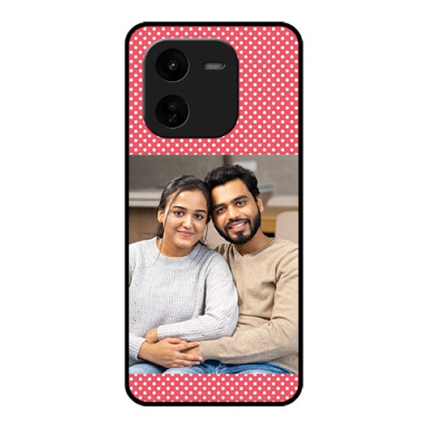 iQOO Z9X 5G Custom Glass Phone CaseWhite Dotted Design