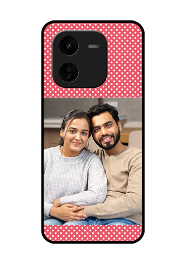 iQOO Z9X 5G Custom Glass Phone CaseWhite Dotted Design