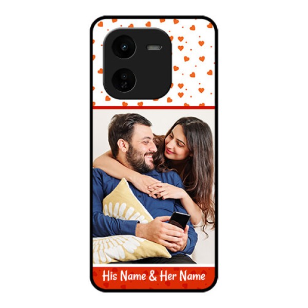 iQOO Z9X 5G Custom Glass Phone CaseOrange Love Symbol Design iQOO Z9X 5G Custom Glass Phone CaseOrange Love Symbol Design