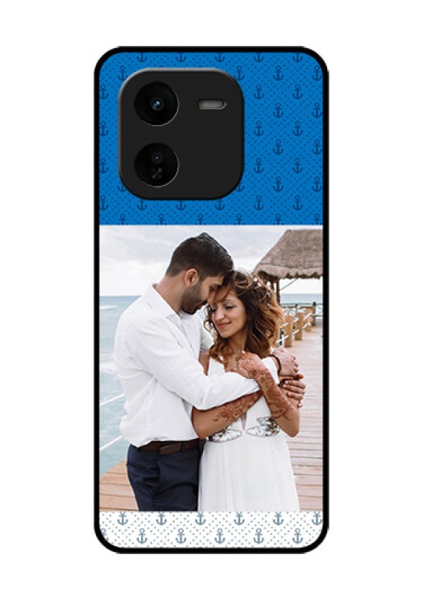 iQOO Z9X 5G Custom Glass Phone CaseBlue Anchors Design