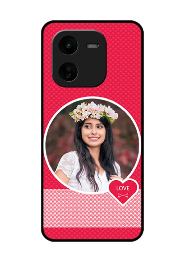 iQOO Z9X 5G Custom Glass Phone CasePink Color Pattern Design