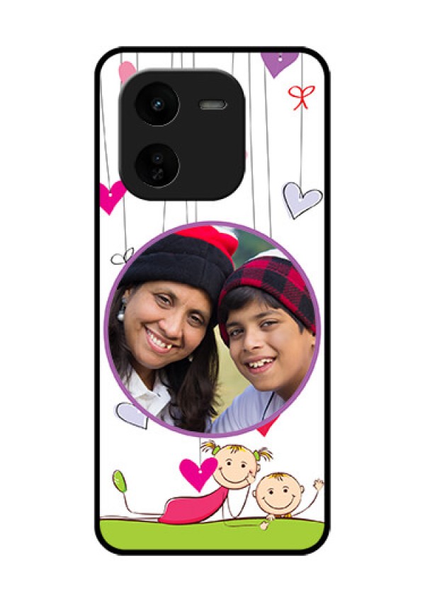 iQOO Z9X 5G Custom Glass Phone CaseCute Kids Phone Case Design