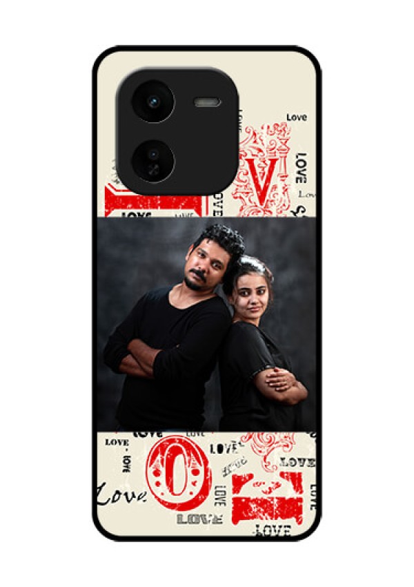 iQOO Z9X 5G Custom Glass Phone CaseTrendy Love Design Case