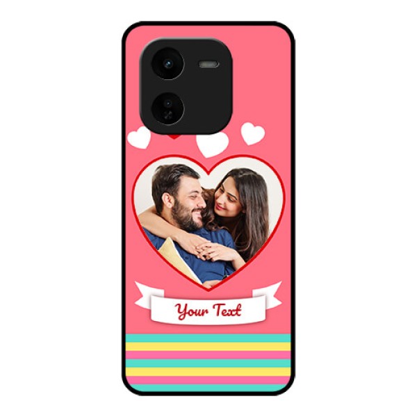 iQOO Z9X 5G Custom Glass Phone CaseLove Shapes Doodle Design