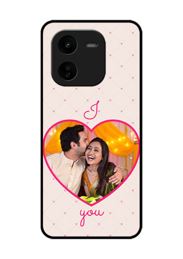 iQOO Z9X 5G Custom Glass Phone CaseHeart Shape Design