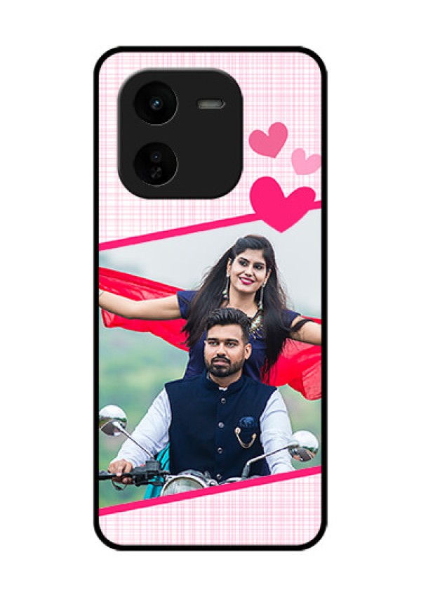 iQOO Z9X 5G Custom Glass Phone CaseLove Shape Heart Design