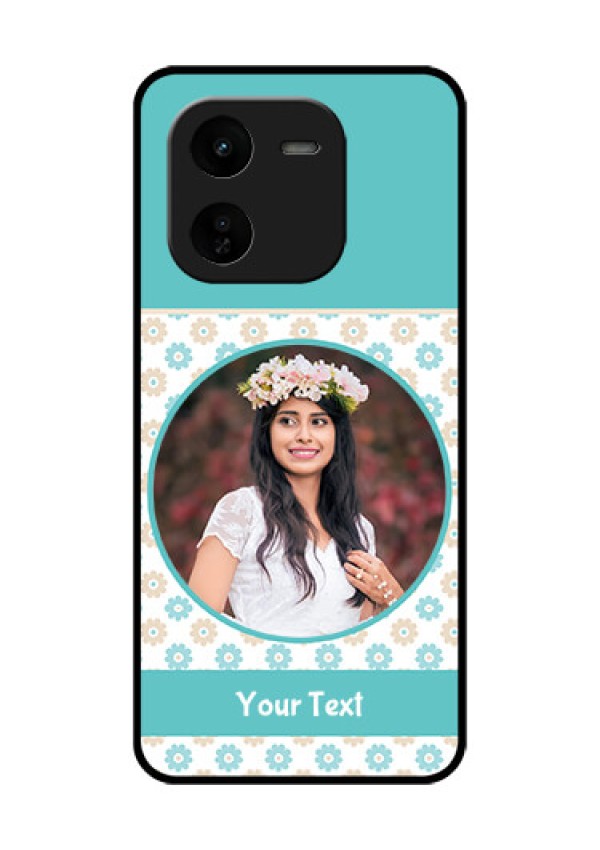 iQOO Z9X 5G Custom Glass Phone CaseBeautiful Flowers Design