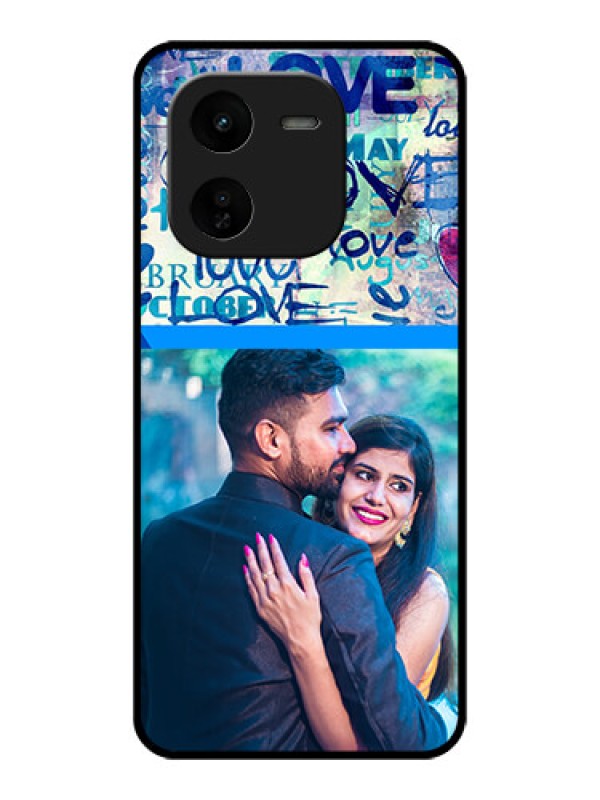 Custom iQOO Z9X 5G Custom Glass Phone CaseColorful Love Design