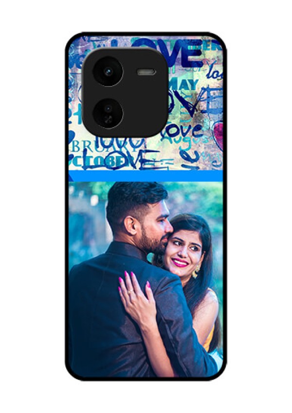 iQOO Z9X 5G Custom Glass Phone CaseColorful Love Design