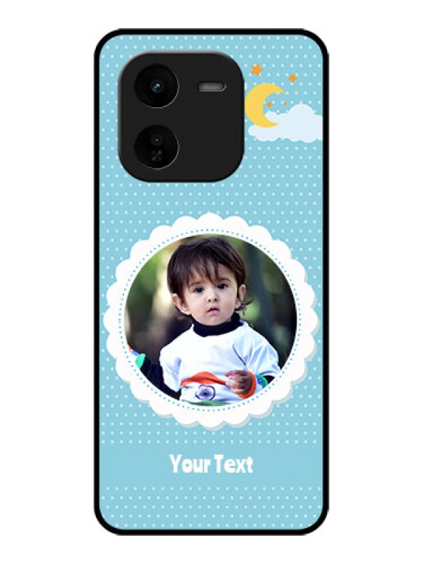 Custom iQOO Z9X 5G Custom Glass Phone CaseViolet Pattern Design