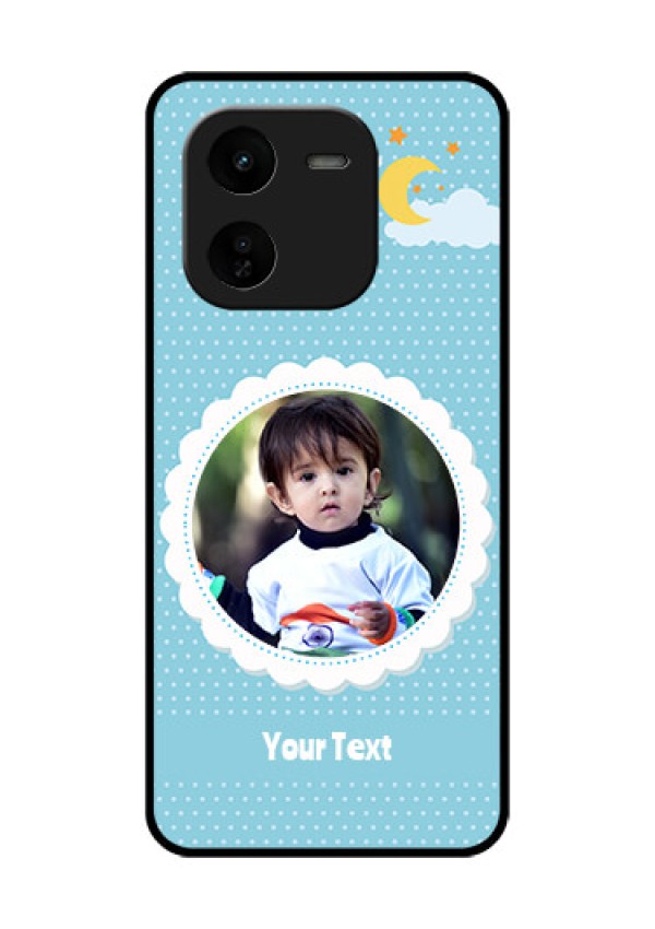 iQOO Z9X 5G Custom Glass Phone CaseViolet Pattern Design