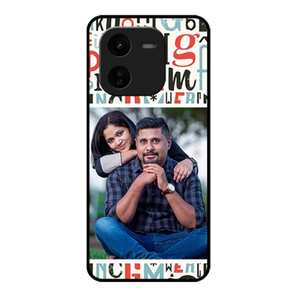 iQOO Z9X 5G Custom Glass Phone CaseAlphabet Design
