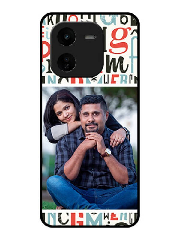 Custom iQOO Z9X 5G Custom Glass Phone CaseAlphabet Design