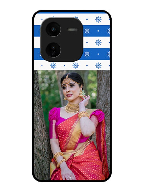 Custom iQOO Z9X 5G Custom Glass Phone CaseSnow Pattern Design