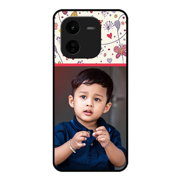 iQOO Z9X 5G Custom Glass Phone CasePremium Floral Design