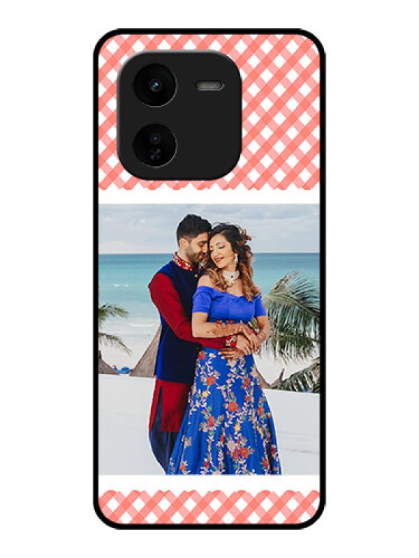 Custom iQOO Z9X 5G Custom Glass Phone CasePink Pattern Design