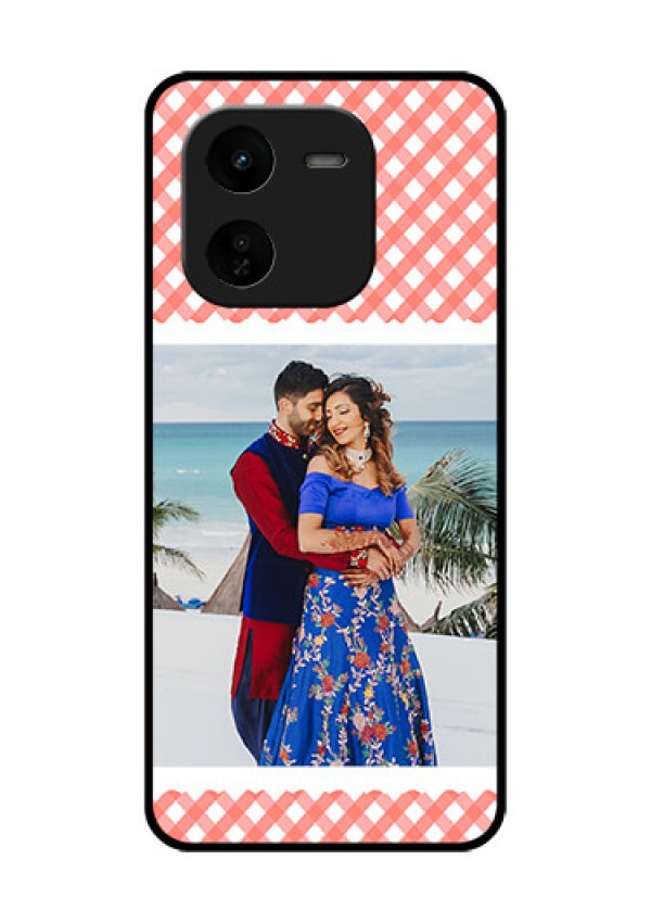 iQOO Z9X 5G Custom Glass Phone CasePink Pattern Design