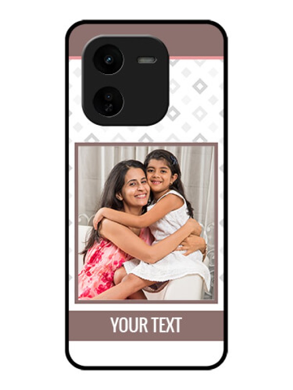 Custom iQOO Z9X 5G Custom Glass Phone CaseSimple Diamond Design