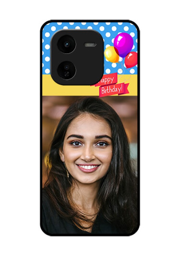 iQOO Z9X 5G Custom Glass Phone CaseHappy Birthday Design
