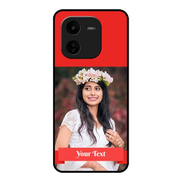 iQOO Z9X 5G Custom Glass Phone CaseSimple Red Color Design iQOO Z9X 5G Custom Glass Phone CaseSimple Red Color Design
