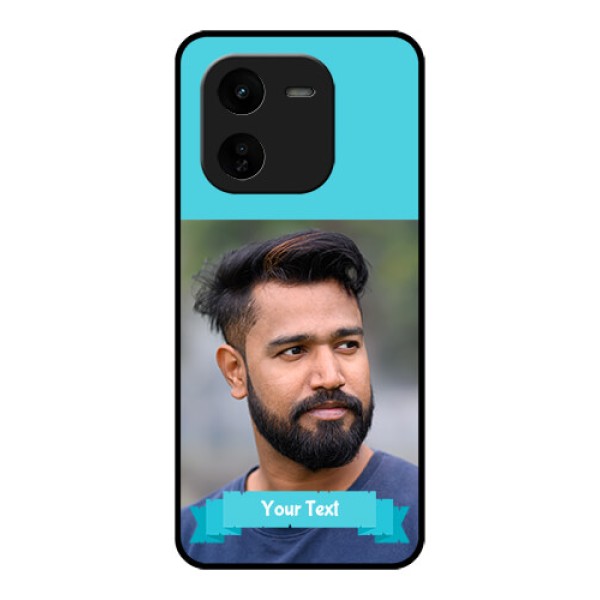 iQOO Z9X 5G Custom Glass Phone CaseBlue Color Design