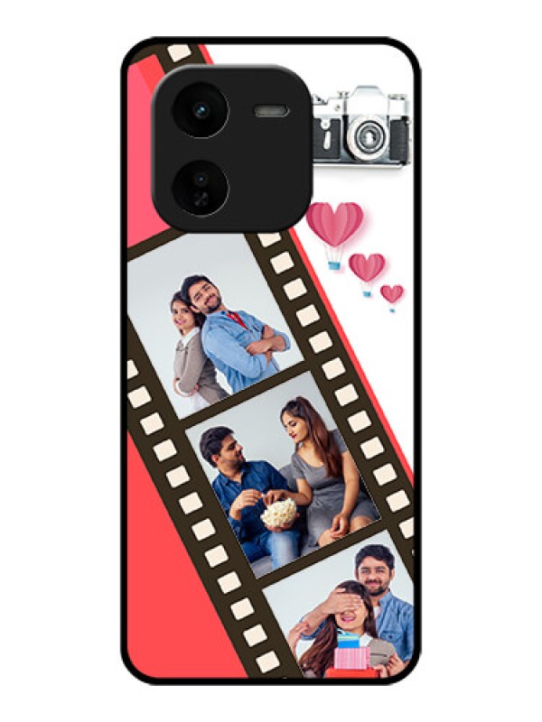 Custom iQOO Z9X 5G Custom Glass Phone Case3 Image Holder With Film Reel