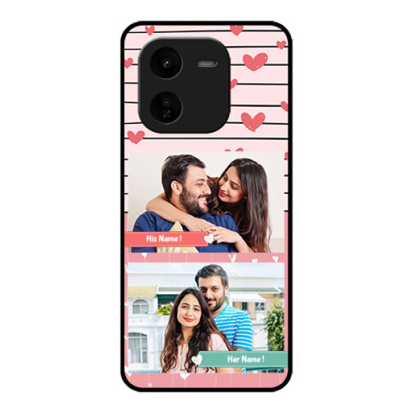 iQOO Z9X 5G Custom Glass Phone CasePhoto With Heart Design