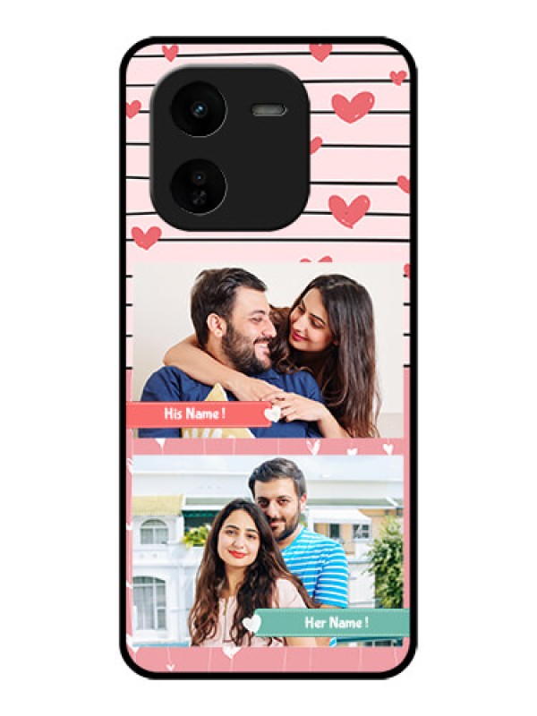 Custom iQOO Z9X 5G Custom Glass Phone CasePhoto With Heart Design