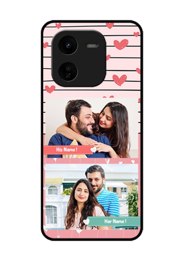 iQOO Z9X 5G Custom Glass Phone CasePhoto With Heart Design