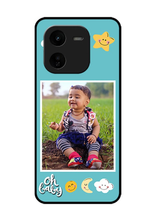 iQOO Z9X 5G Custom Glass Phone CaseSmiley Kids Stars Design