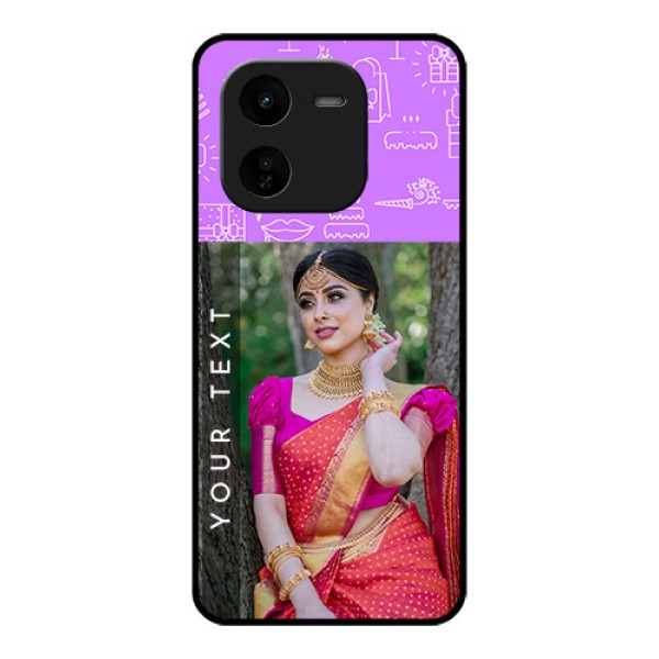 iQOO Z9X 5G Custom Glass Phone CaseBirthday Icons Design