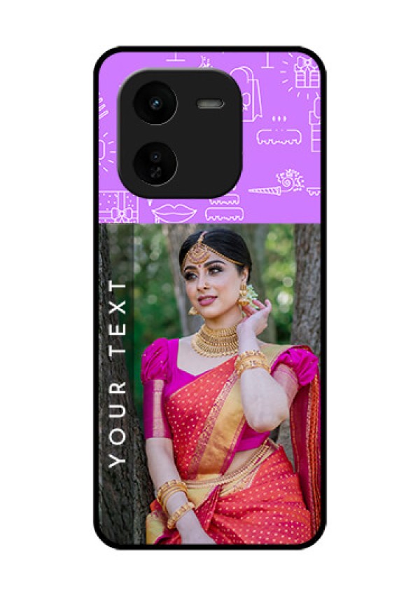 iQOO Z9X 5G Custom Glass Phone CaseBirthday Icons Design