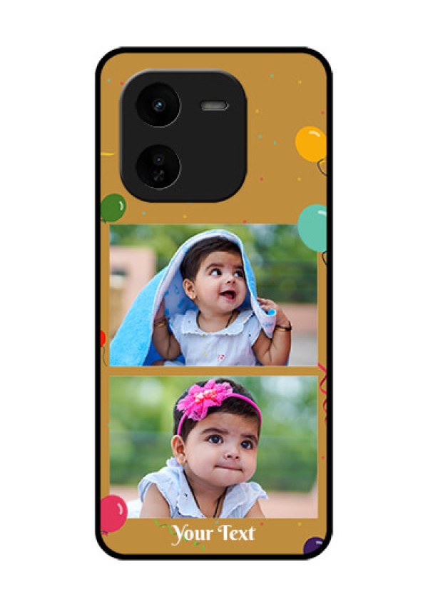 iQOO Z9X 5G Custom Glass Phone CaseImage Holder With Birthday Celebrations Design