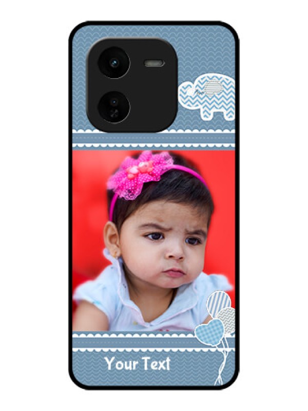 Custom iQOO Z9X 5G Custom Glass Phone CaseWith Kids Pattern Design