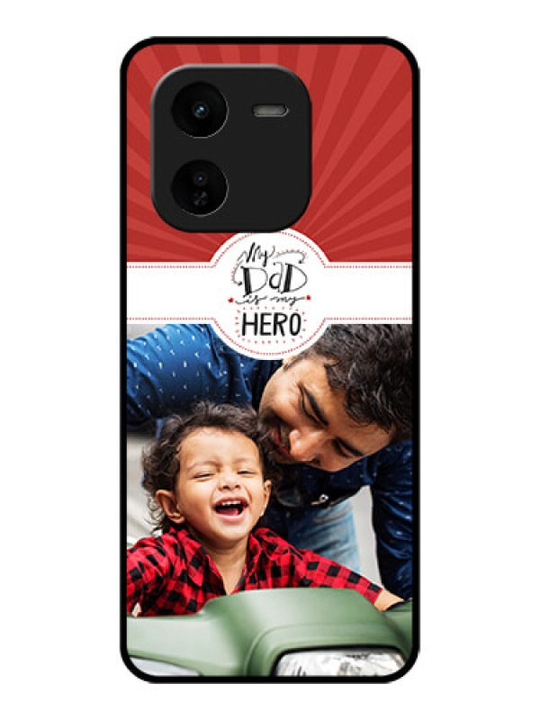 Custom iQOO Z9X 5G Custom Glass Phone CaseMy Dad Hero Design