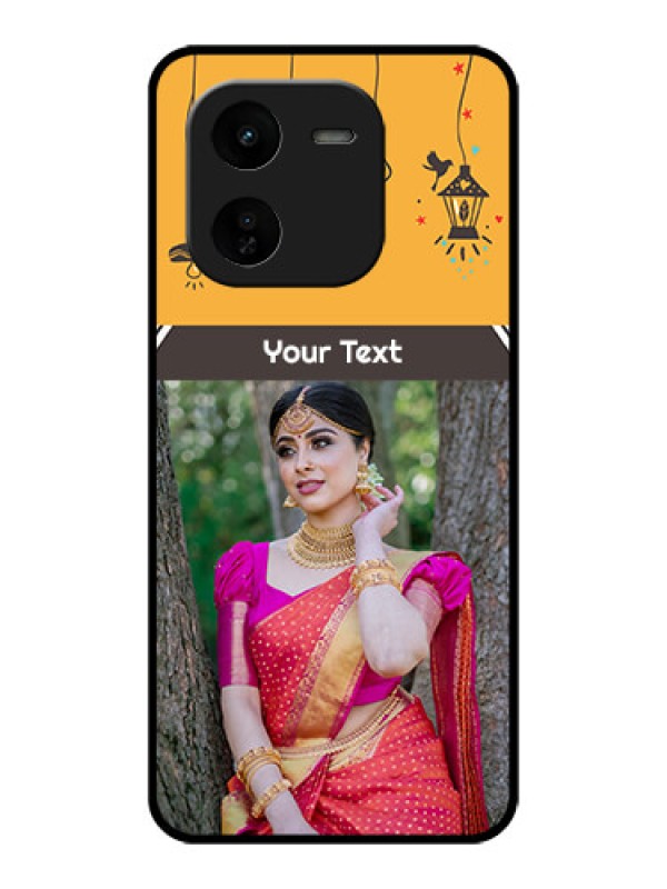 Custom iQOO Z9X 5G Custom Glass Phone CaseWith Family Picture And Icons