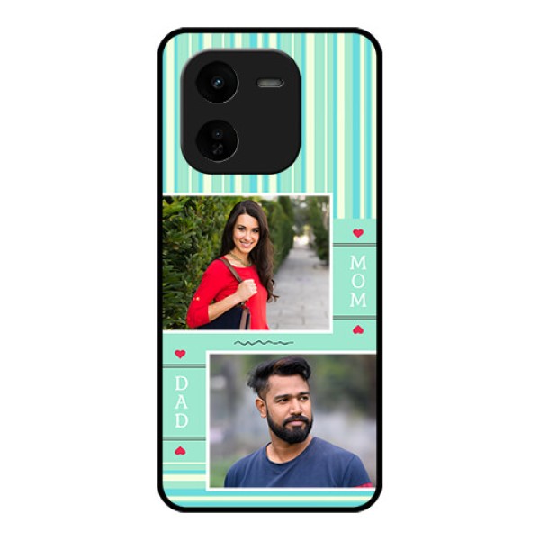 iQOO Z9X 5G Custom Glass Phone CaseMom and Dad Pic Design