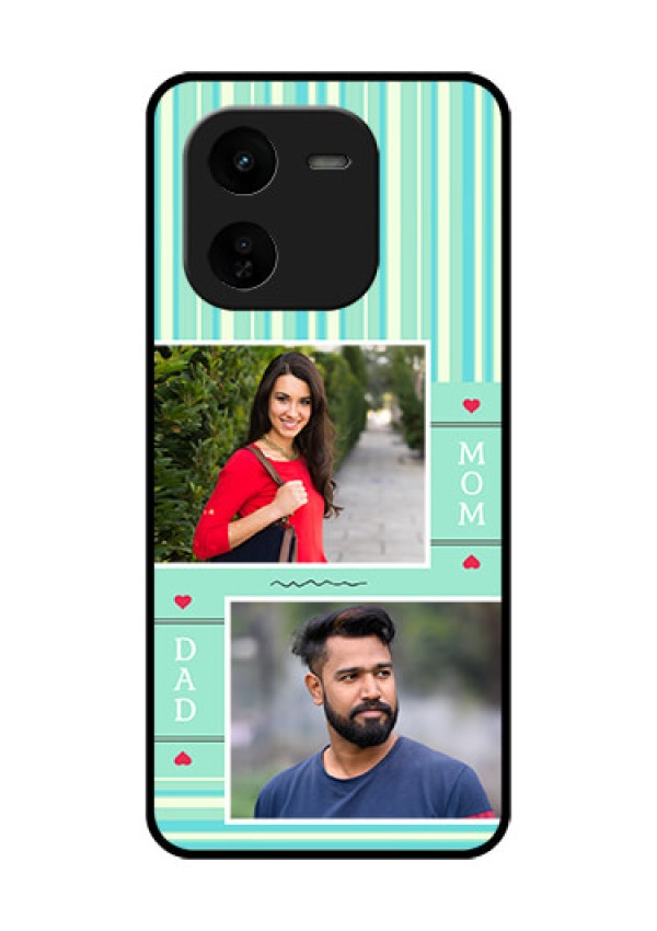 iQOO Z9X 5G Custom Glass Phone CaseMom and Dad Pic Design