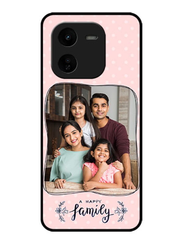 Custom iQOO Z9X 5G Custom Glass Phone CaseFamily With Dots Design