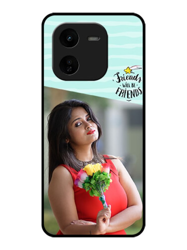 Custom iQOO Z9X 5G Custom Glass Phone CaseFriends Picture Icon Design