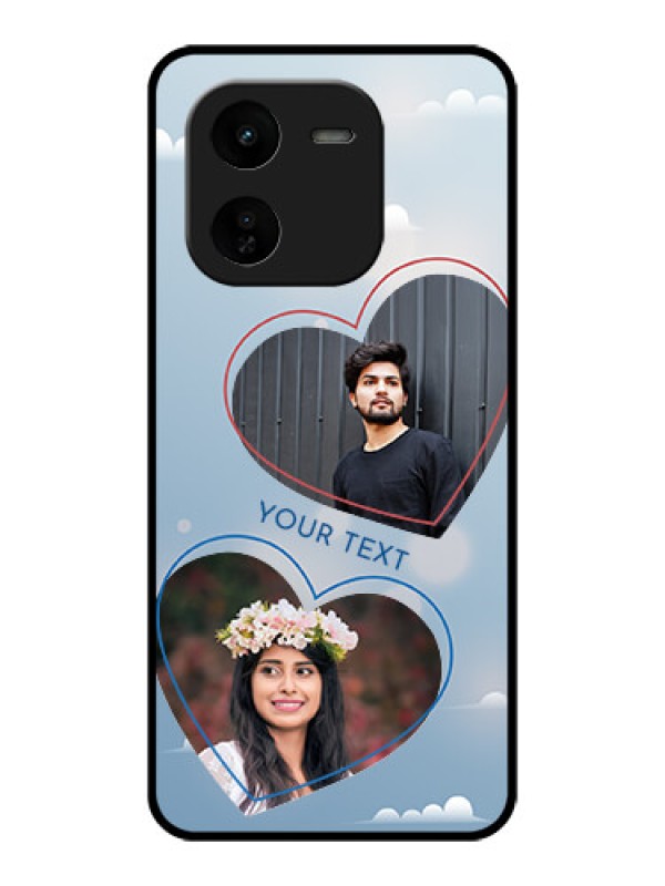 Custom iQOO Z9X 5G Custom Glass Phone CaseBlue Color Couple Design