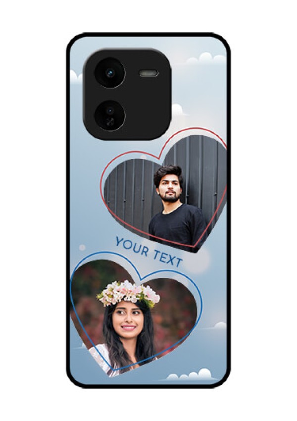 iQOO Z9X 5G Custom Glass Phone CaseBlue Color Couple Design