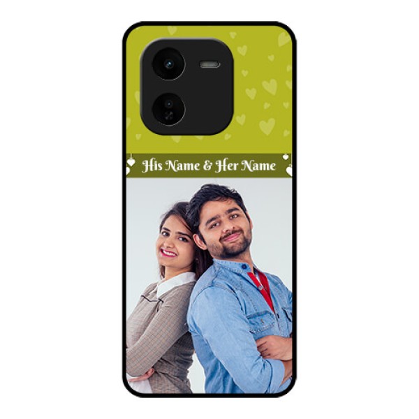 iQOO Z9X 5G Custom Glass Phone CaseYou and Me Heart Design