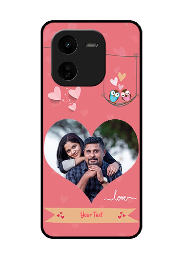 iQOO Z9X 5G Custom Glass Phone CasePeach Color Love Design